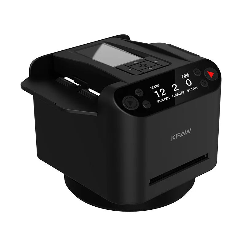 Quick Claw T1 Lite automatic card dealer in black plastic for 3 decks of big cards and 12 players
