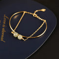 Hetian jade lucky beads bracelet with gold inlay treatment in single, double, or three beads version