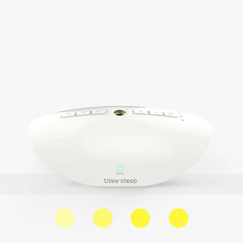 White noise sleep aid machine showing mechanical controls and compact 220mm by 74mm dimensions