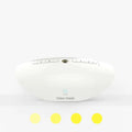 White noise sleep aid machine showing mechanical controls and compact 220mm by 74mm dimensions