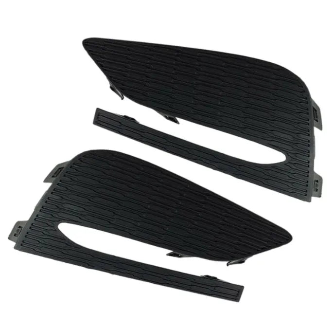 Black front fog lamp frame grille cover pair for Chevrolet Cruze 2016-2018, PC and PP trim