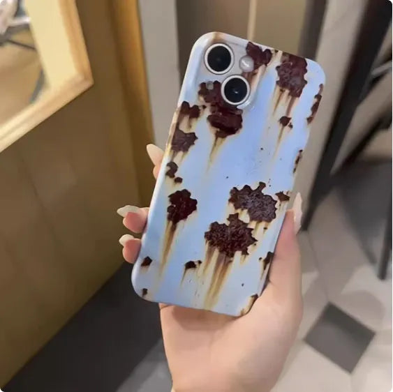 Rust Spot phone case for iPhone 16 Pro hard shell soft shell with heat dissipation and drop resistance