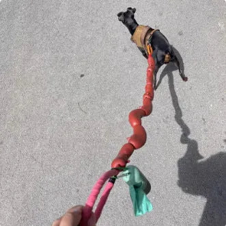 Brown sausage-themed cat rope toy with hand grip tape, total length 108cm