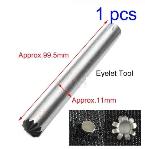 Silver leather punch tool with steel handle, 100mm full length, 10mm blade width, for leather production and DIY leathercraft