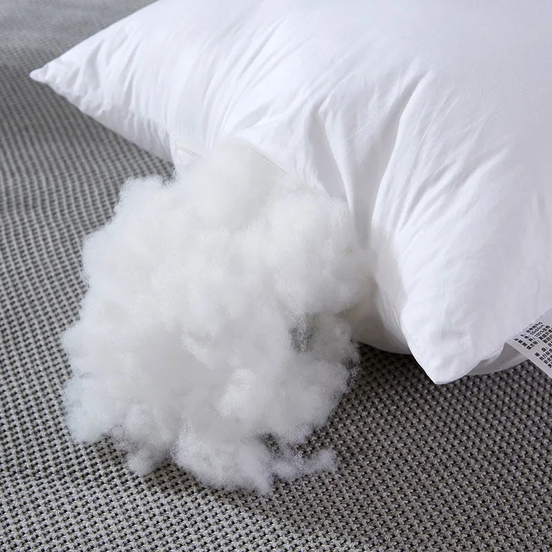 White cotton throw pillow with detachable cover in large rectangular size for sofa or bed
