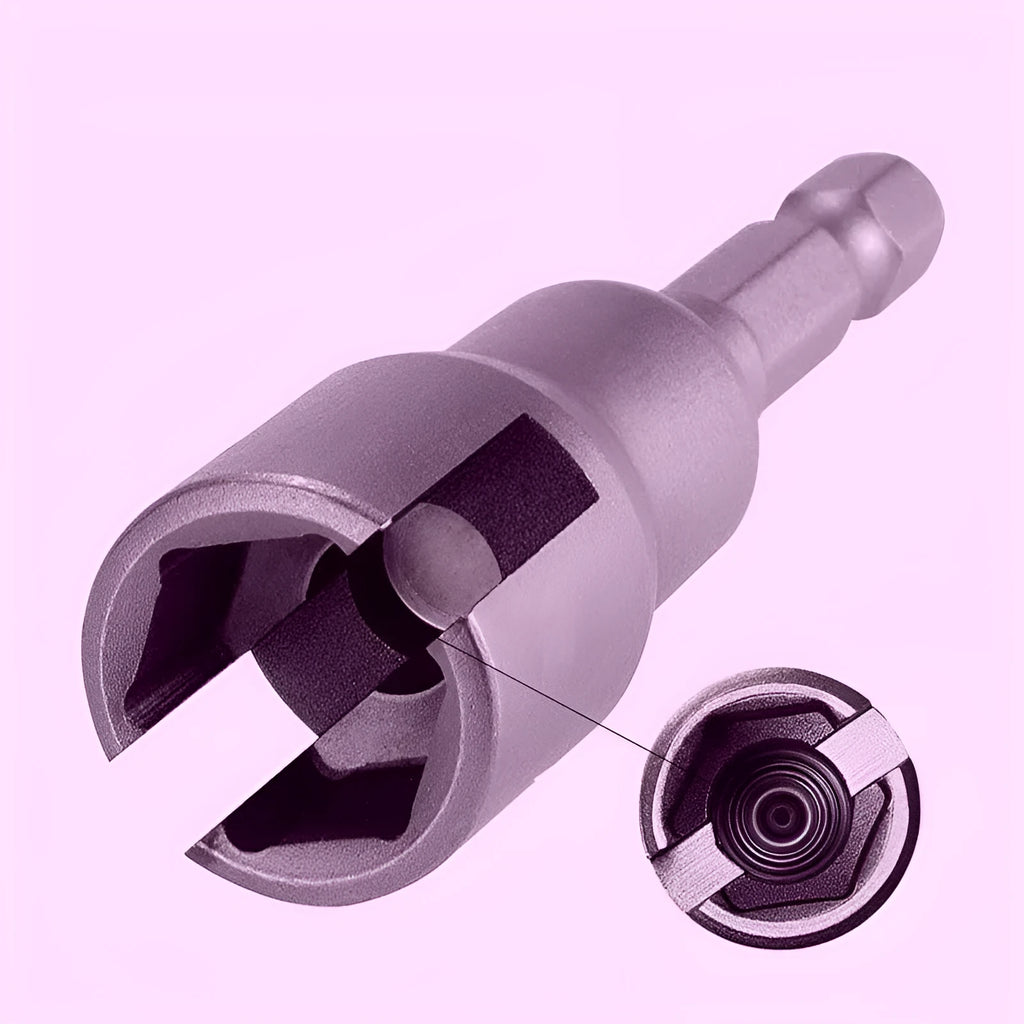 Tool steel socket wrench nut socket slotted sleeve natural colour 41g for electric screwdriver
