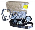 Engine distribution kit 16806-00QNK/21010-00QAA iron timing chain set on white background.