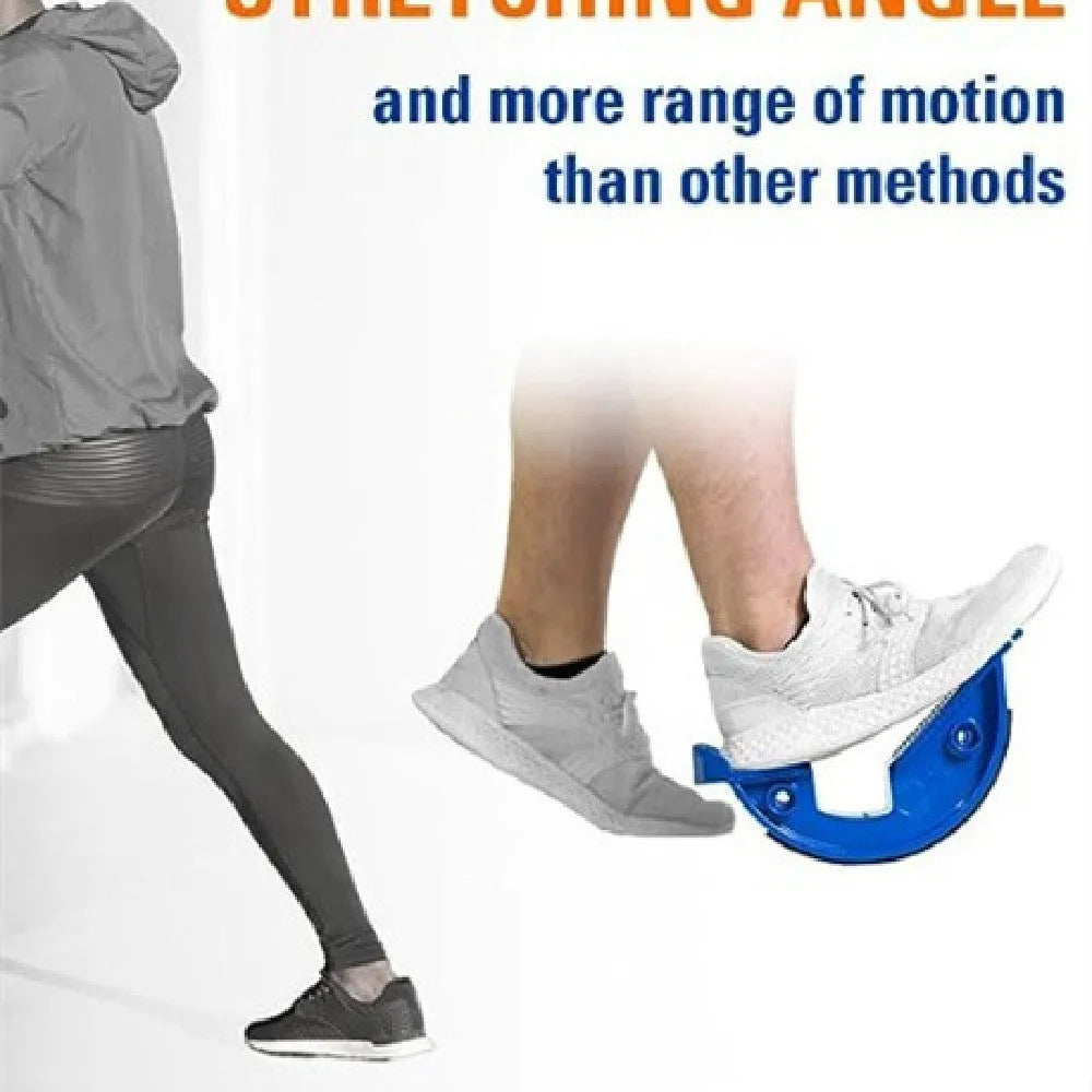 Blue ABS plastic lower leg stretching device with diagonal pedal and tension plate design for household use