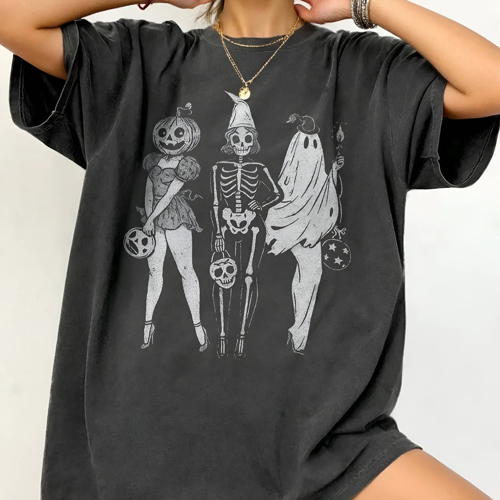 Loose cotton summer t-shirt with round neck and short sleeves in multiple colours