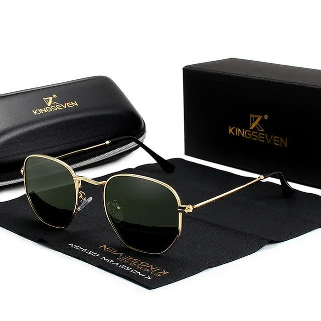 Classic round retro sunglasses for men with polarised lenses in Gun Gray frame colour.