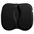 Honeycomb patterned gel car seat cushion shown in one of six available colours.