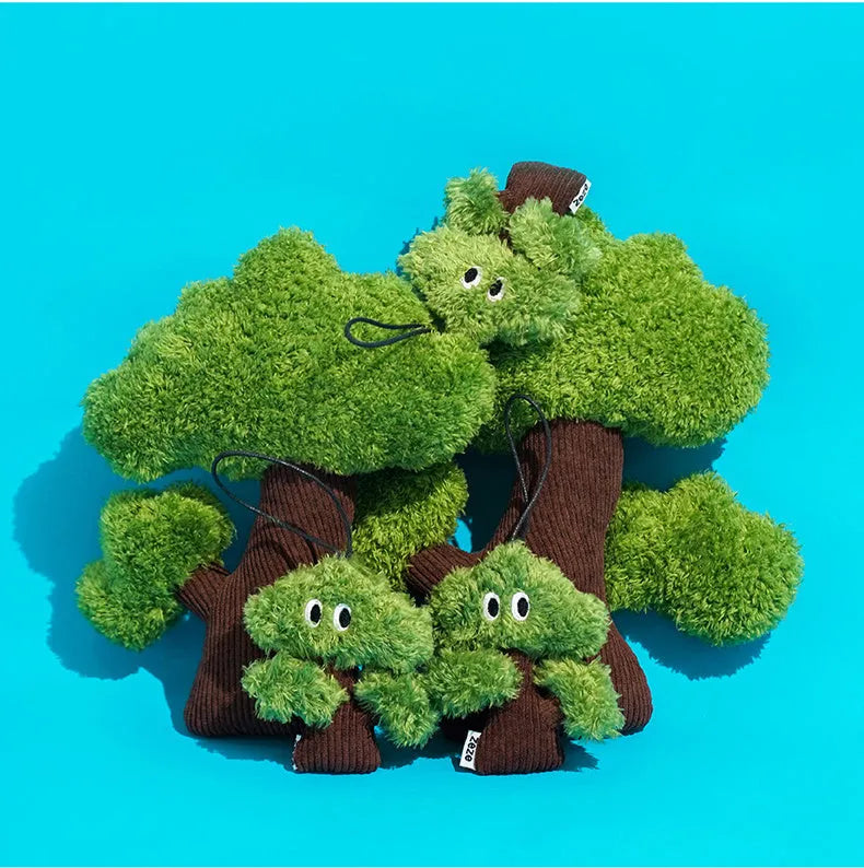Cat toy with pine tree shaped catnip bag on teasing stick for interactive play
