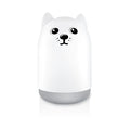 Portable USB mini humidifier in white, 89x89x143mm, with timer and water shortage protection