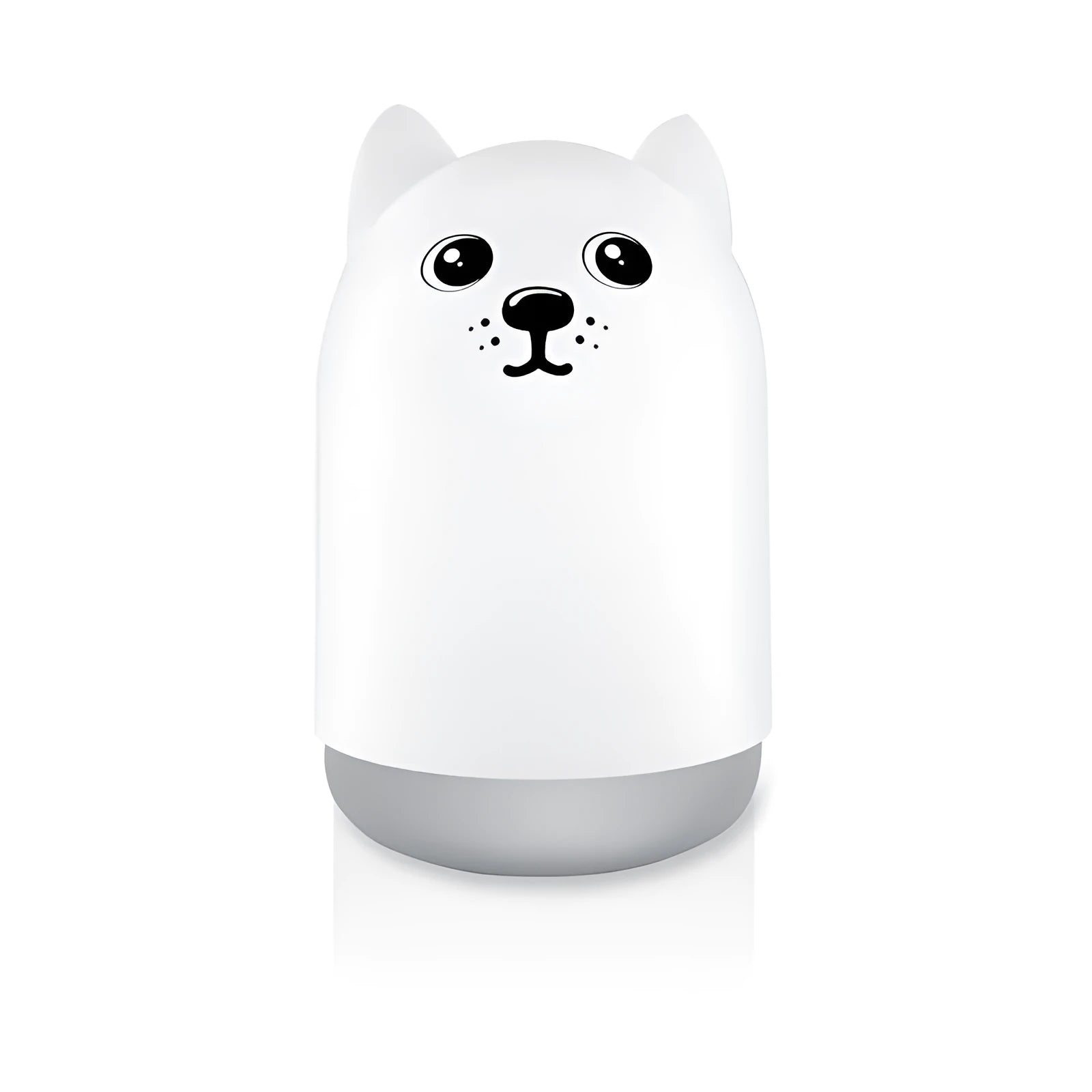 Portable USB mini humidifier in white, 89x89x143mm, with timer and water shortage protection