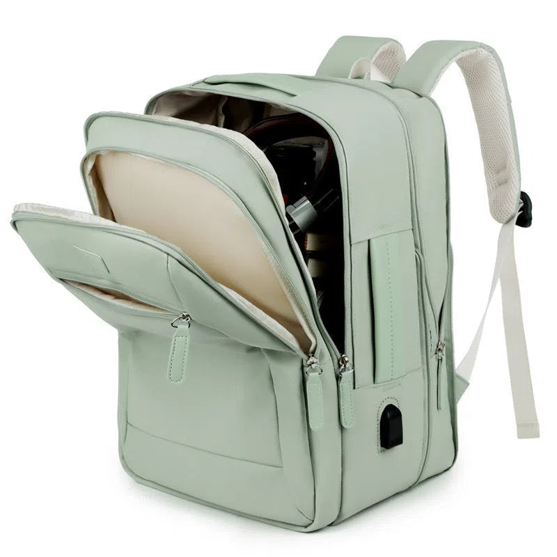 Women's large capacity business bag in solid colour Oxford cloth, available in beige, black, and other shades