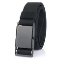 Men's magnetic buckle casual belt with polyester strap and alloy clasp in multiple colours