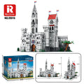 Street View King Castle small particle plastic building block model set in colour box, colour 55016