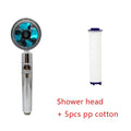 Chrome-plated ABS water-saving shower head with 360-degree rotating high-pressure spray nozzle