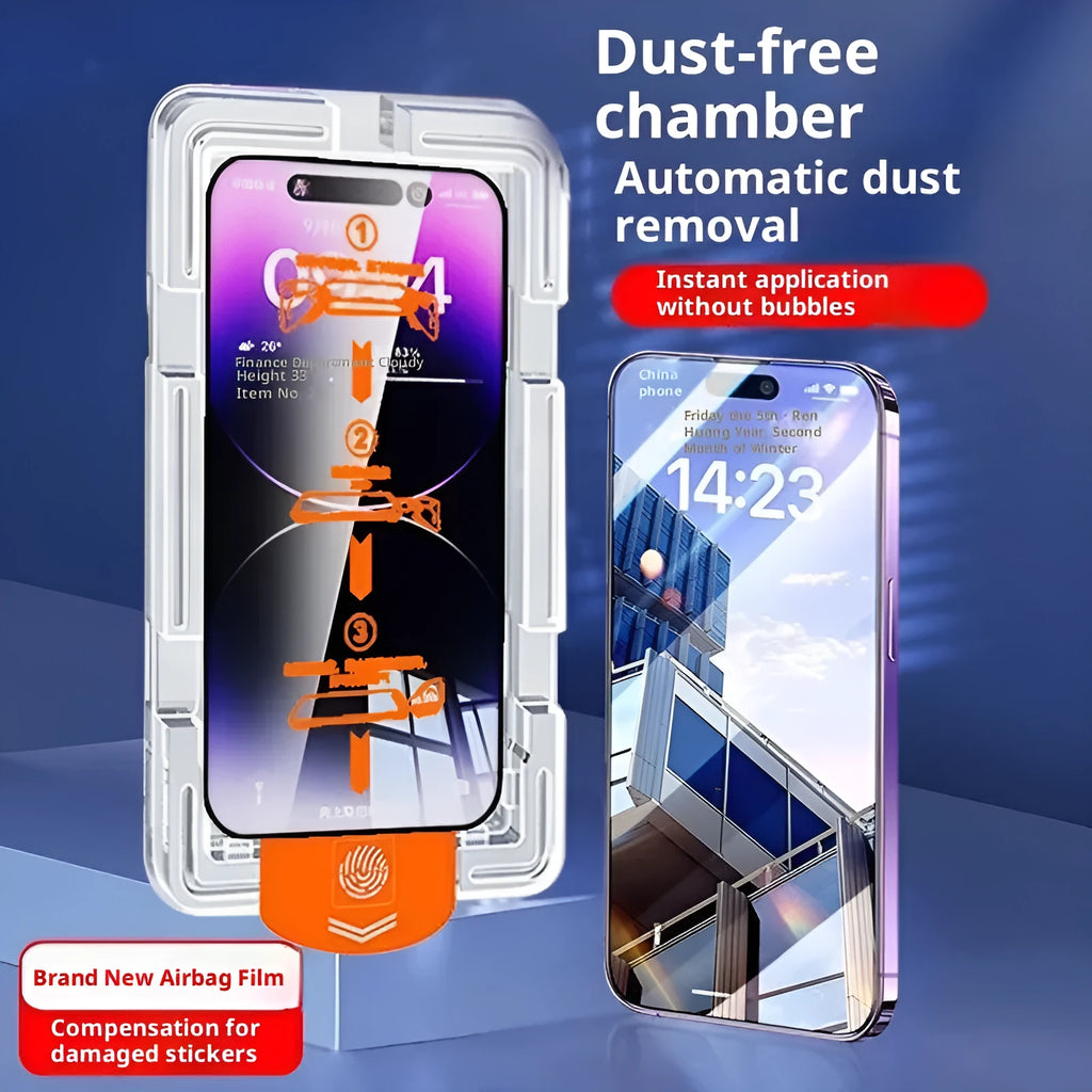 Peep-proof tempered film screen protector for iPhone 16 Pro, privacy anti-blue light full screen