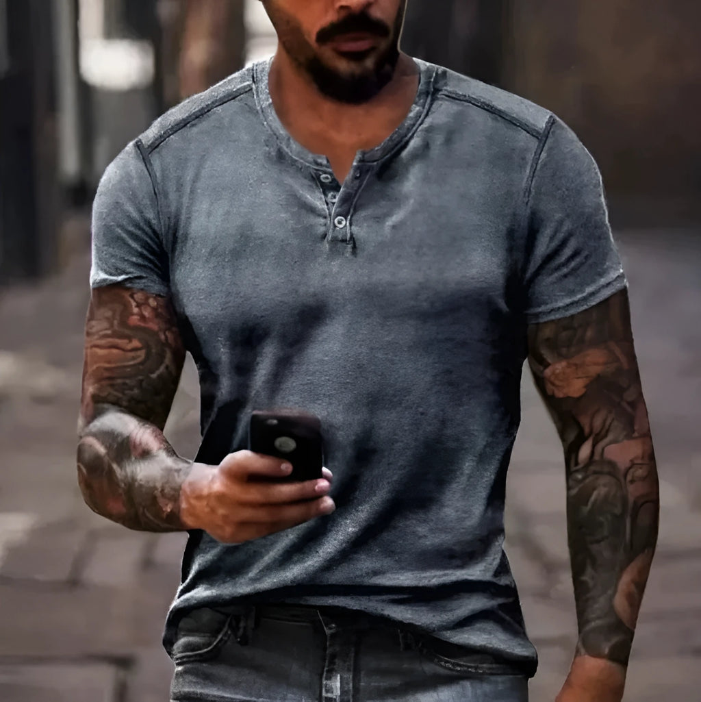 Men's 3D printed short sleeve polo shirt in bird eye cloth for summer sports wear