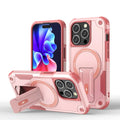 Magnetic invisible bracket phone case for iPhone showing frosted hard bottom and soft edge in Titan Gray