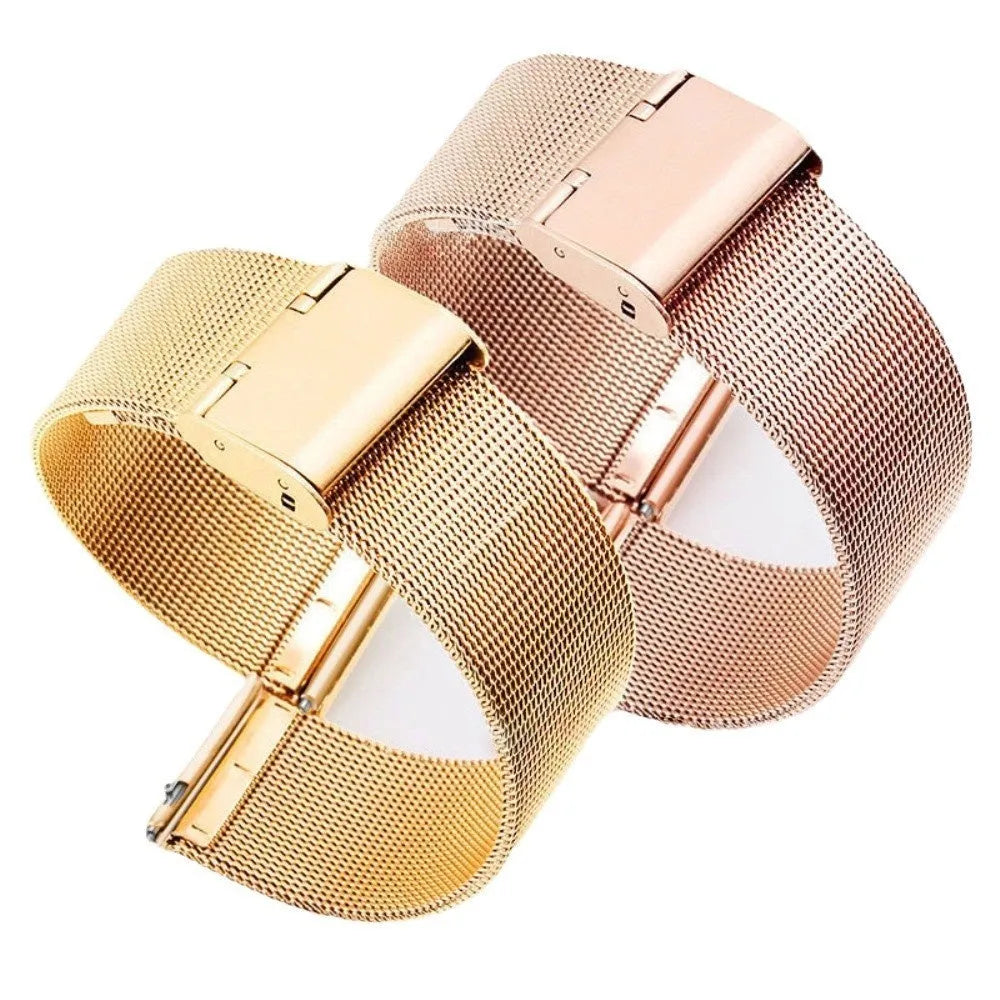 Milani silk woven stainless steel watch band in multiple colours and bandwidth sizes