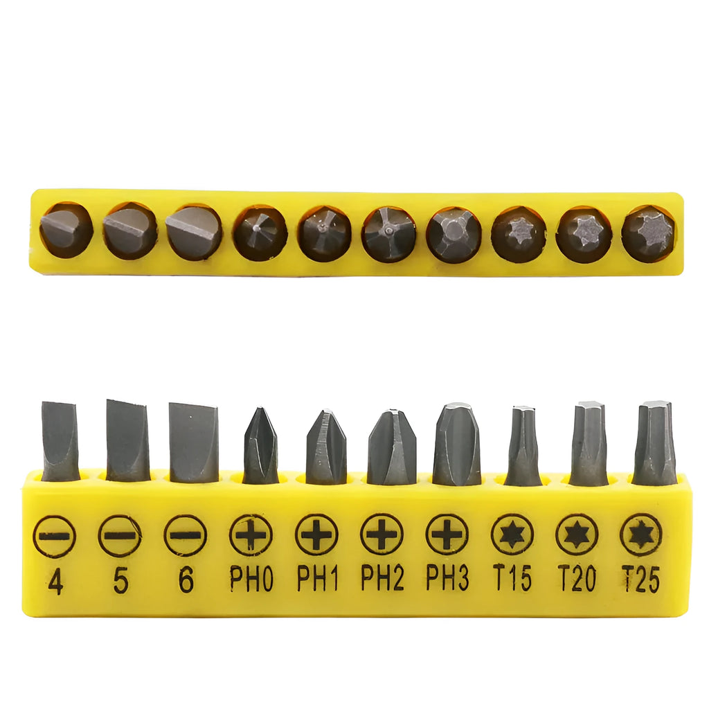 L-type double-headed socket wrench set with drill bits and bit socket attachments made from 45# steel