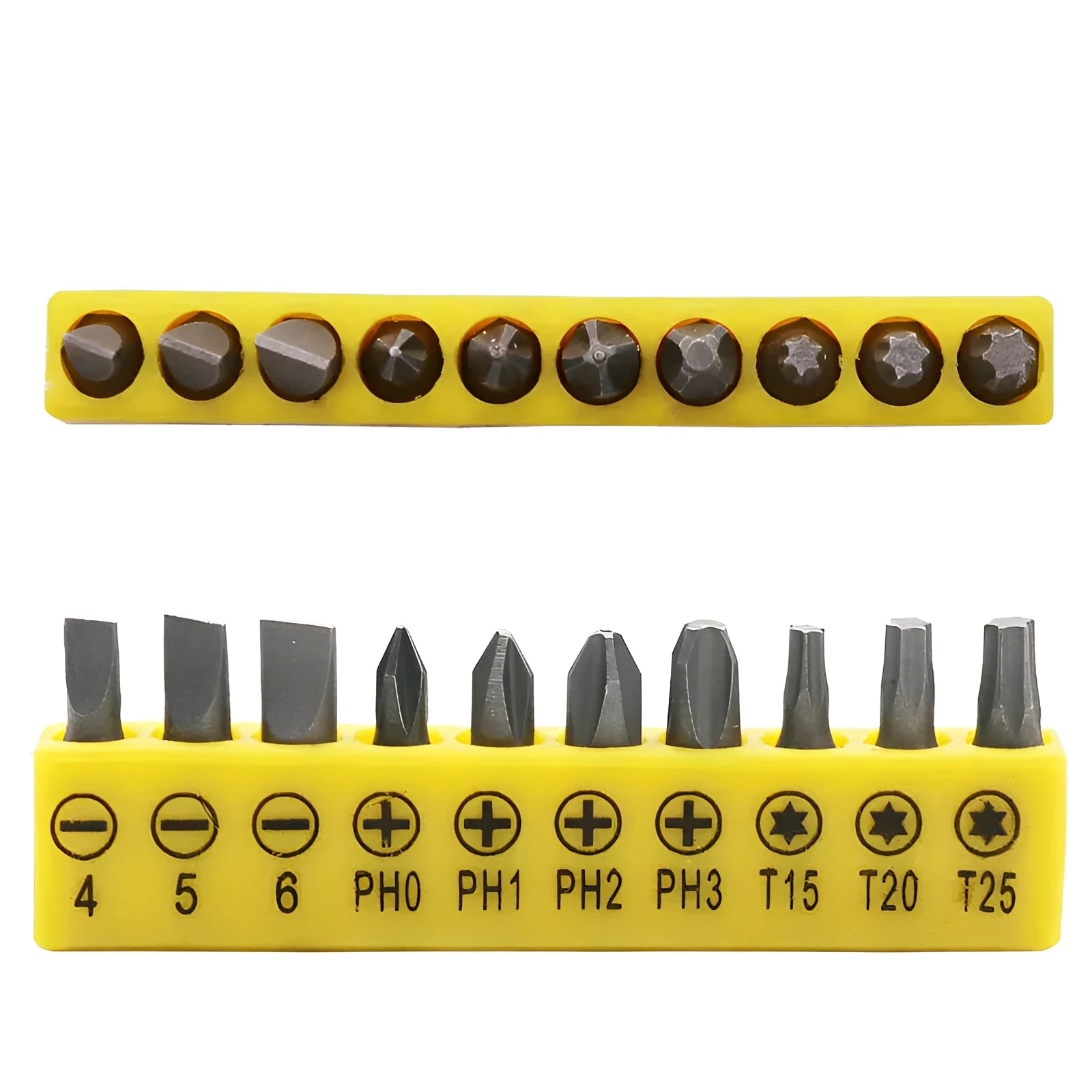 L-type double-headed socket wrench set with drill bits and bit socket attachments made from 45# steel