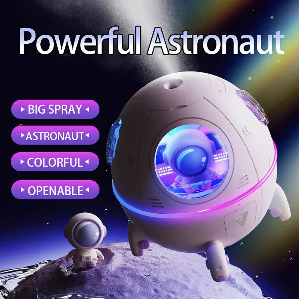 Light purple portable USB desktop humidifier with LED light and 220ml water tank