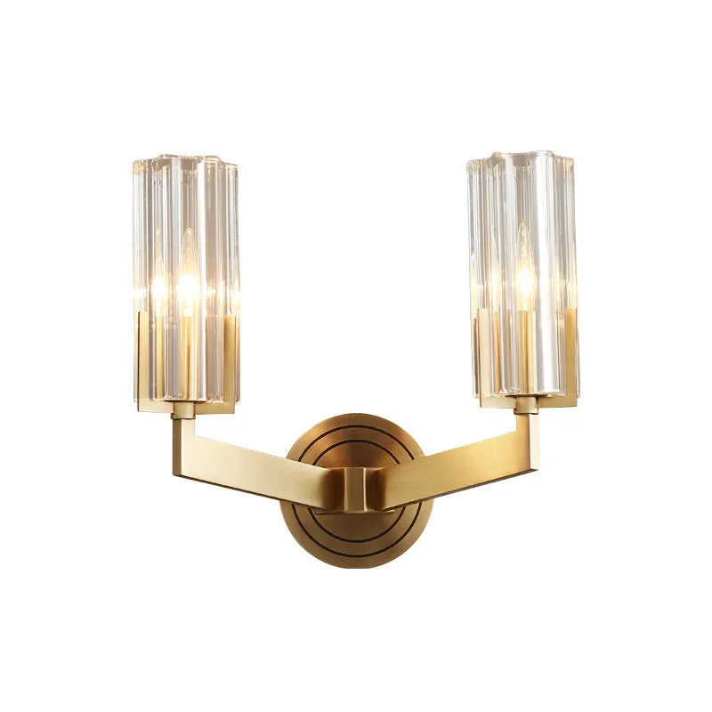 Copper wall lamp with minimalist Nordic design and single head configuration