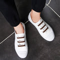 Men's low top canvas casual shoes with rubber sole in black, red or white, sizes 38-44
