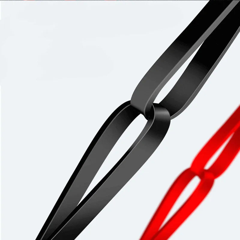Telescopic 3-in-1 data cable 120cm with Apple Android and Type-C connectors in red