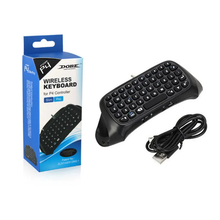 PS4 handle Bluetooth keyboard attachment for controller with dedicated buttons in black colour