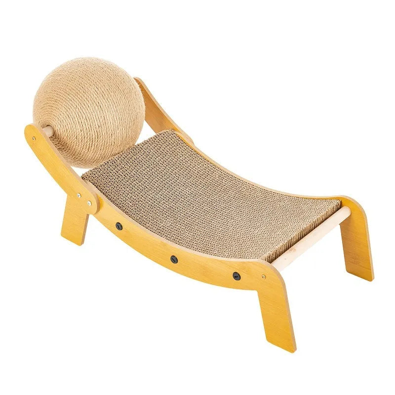 Recliner cat scratch board with sisal corrugated paper composite surface in grab column and catch ball colour styles