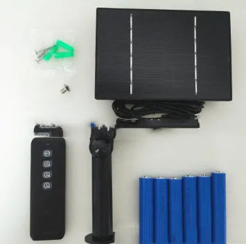 5W solar panel security camera UPS with built-in 18650 battery and temperature range -20°C to 60°C