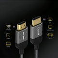 HDMI 2.0 4K HD cable with gold-plated connectors in black jacket
