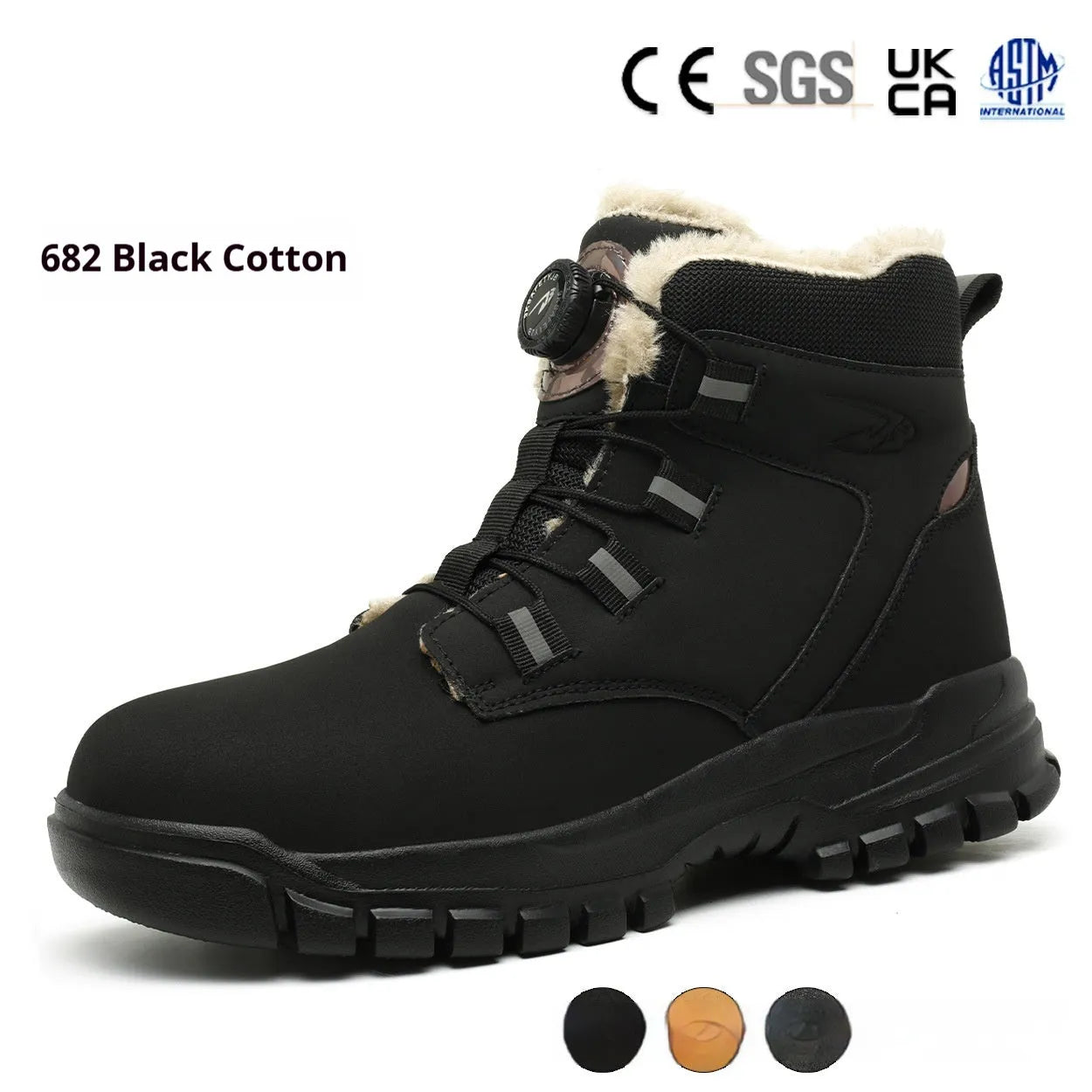 Lightweight labour protection safety shoes with leather upper and rubber sole in multiple colour options