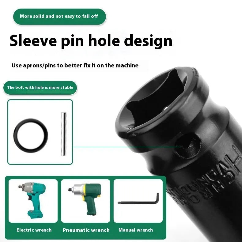20-piece lengthened hexagon socket set in chrome vanadium steel with electrophoresis black finish, 8-32 range