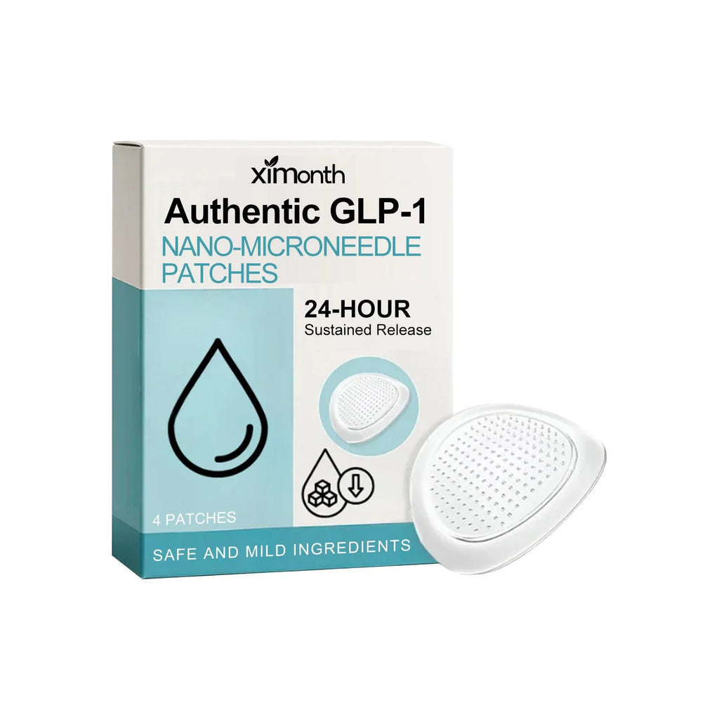 Four slimming microneedle patches on an adhesive bandage for body skin firming.