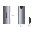 Grey mobile SSD hard drive with USB 3.0 interface for direct phone connection