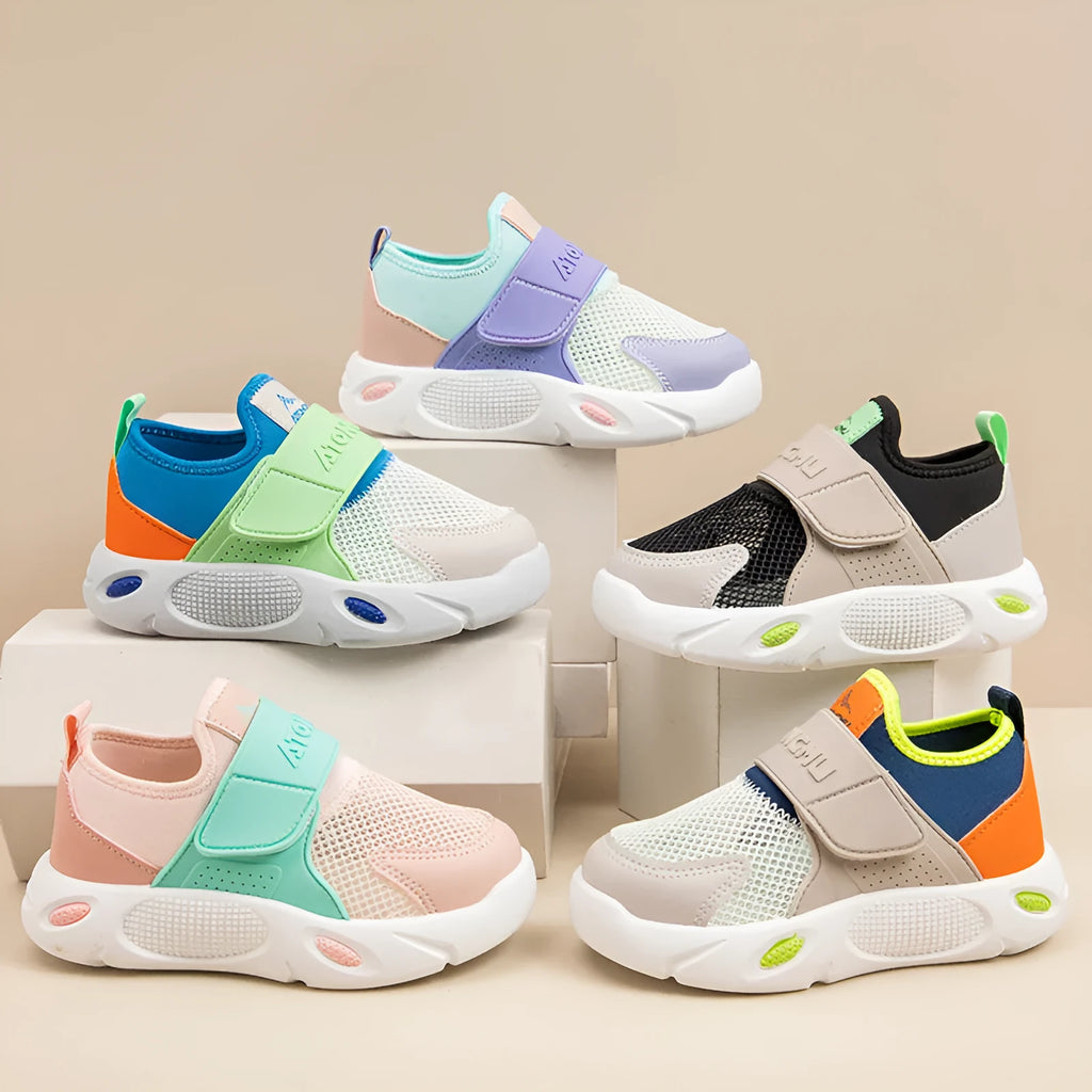 Boys slip-on lightweight soft sole breathable shoes in colour options with rubber sole and PU upper