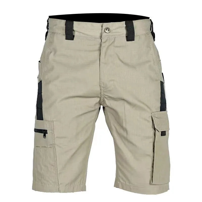 Beetle elastic waist camouflage shorts in tactical pattern with adjustable waistband