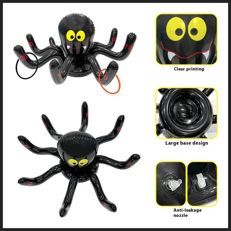 Ghost Festival inflatable throwing toy in PVC with octopus, antler, witch hat, spider, Santa Claus, and rabbit ear designs