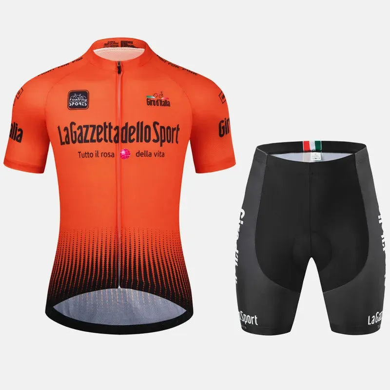 Polyester cycling short sleeve suit for road bike summer riding in various colour options