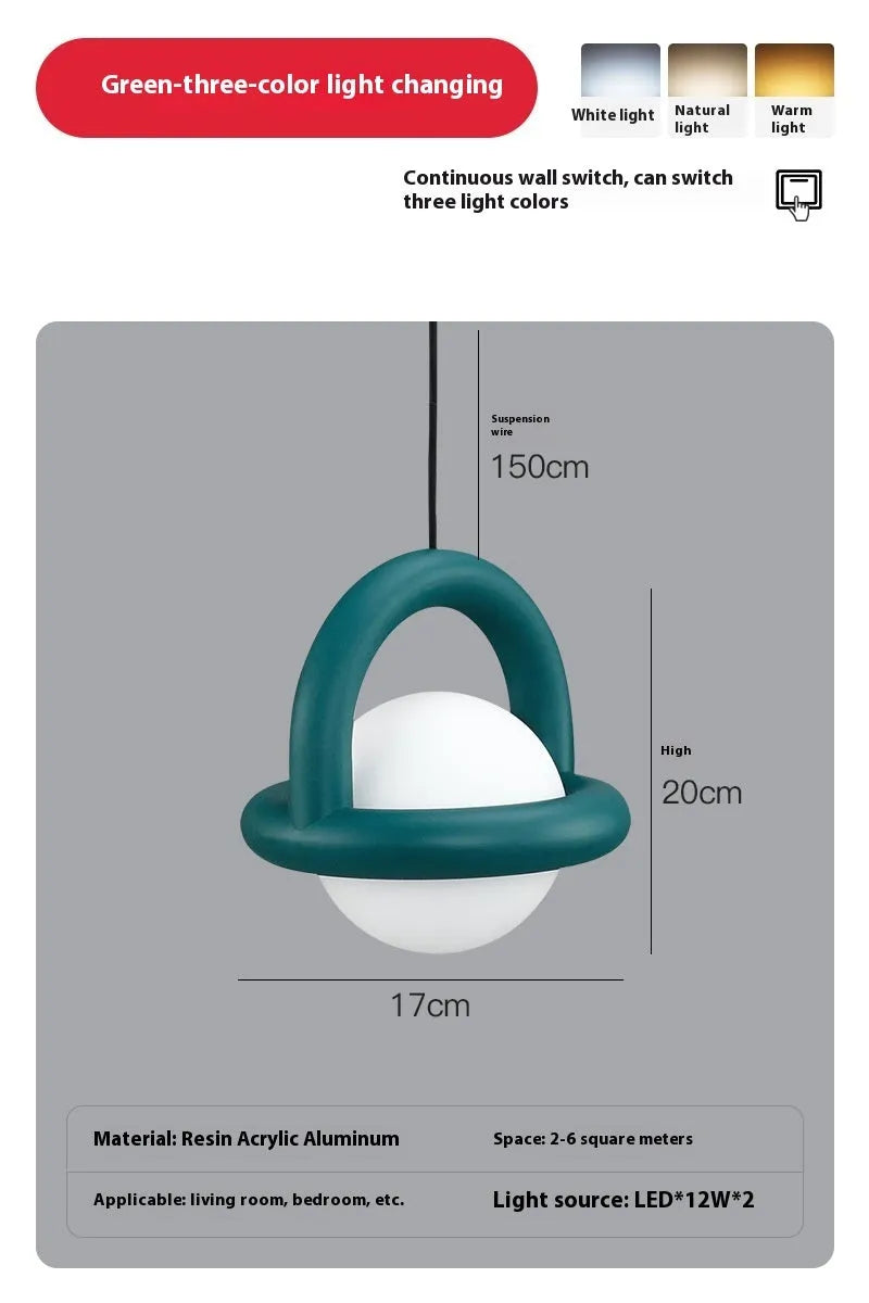 Danish designer hanging line pendant lamp in Nordic style for bedside or living room