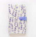 Blue PVC and PP business card holder book with protective shell, showing smile logo and insert slots.