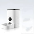 White 6L pet automatic feeder for cats and dogs with food-grade ABS body