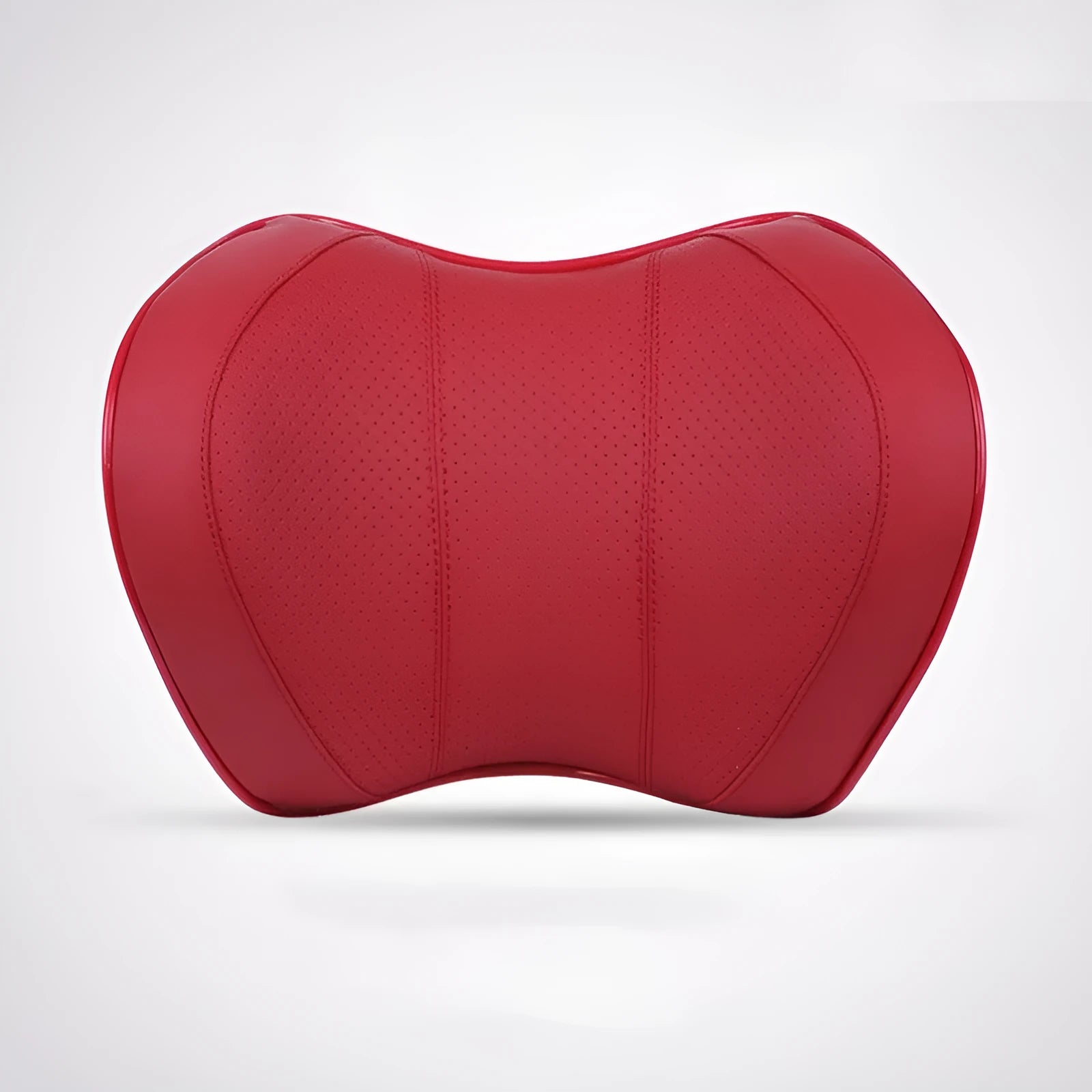 Car headrest with memory foam padding in black fabric cover for driving comfort