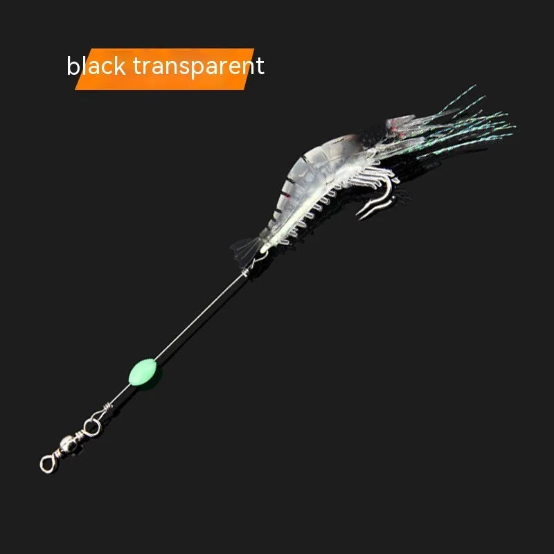 Luer soft fishing lure with hook showing six colour variations including luminous pink and orange head options