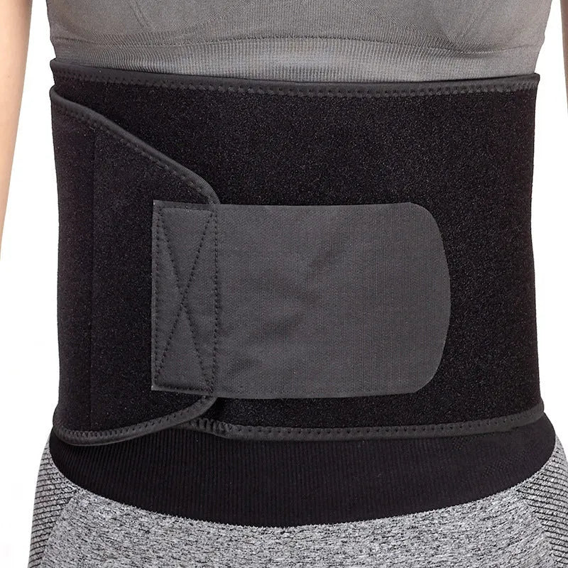 Black adult waist and abdominal girdle belt for yoga fitness and body shaping
